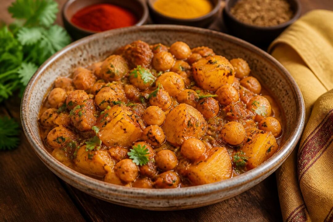 discover the delicious and easy-to-make chana aloo, a flavorful chickpea and potato curry perfect for a hearty and comforting meal.