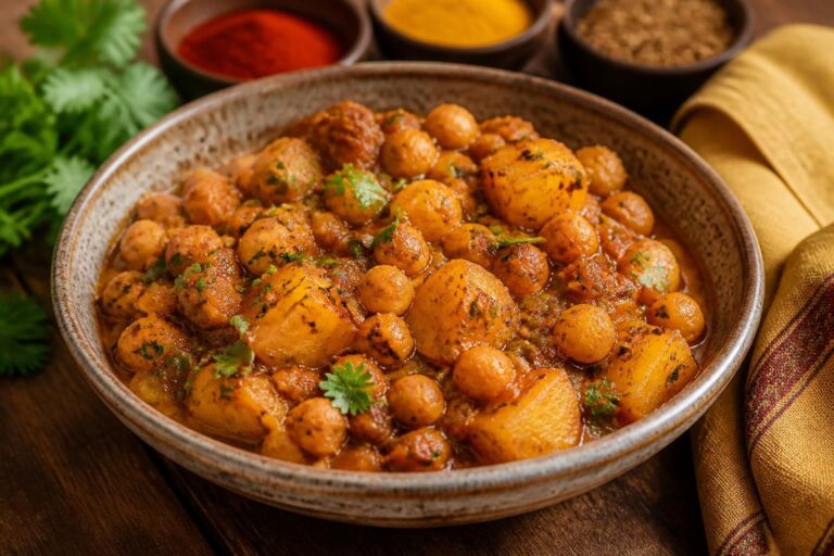 discover the delicious and easy-to-make chana aloo, a flavorful chickpea and potato curry perfect for a hearty and comforting meal.