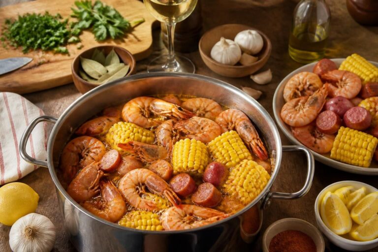 learn how to make a delicious shrimp boil with this complete step-by-step recipe. perfect for seafood lovers looking for a flavorful and easy meal.