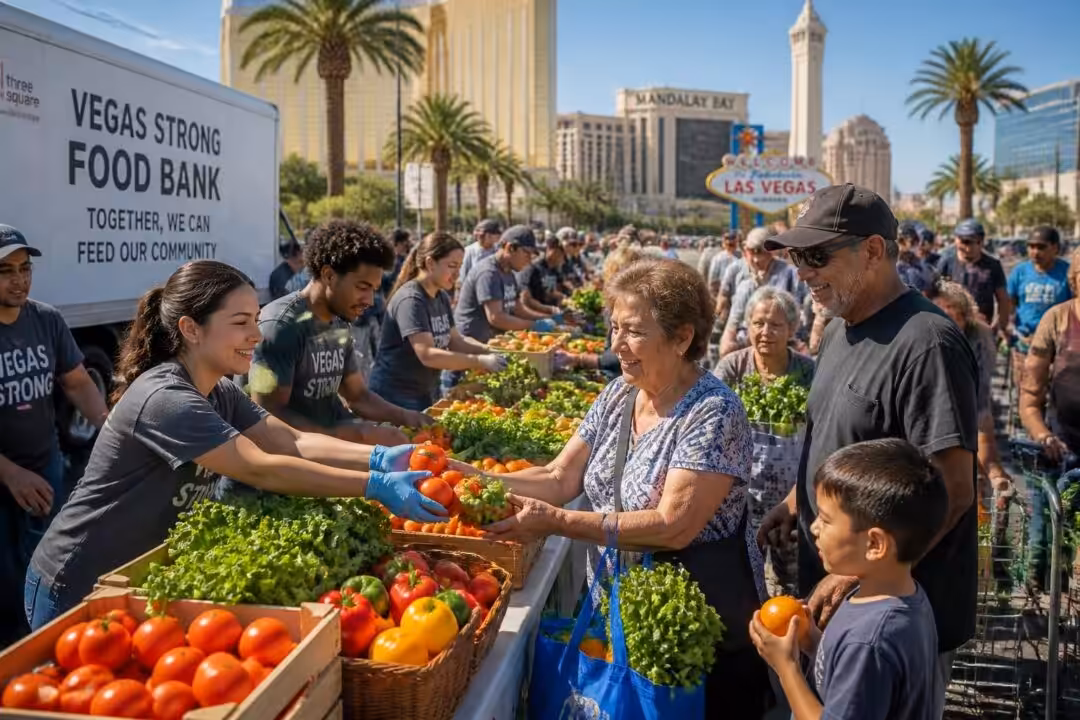 las vegas food bank launches a fresh produce drive to provide nutritious fruits and vegetables, supporting and nourishing the local community.