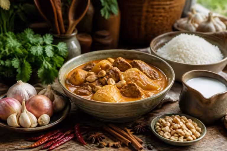 discover the rich and authentic flavors of massaman curry with our easy-to-follow homemade thai recipe. perfect for bringing a taste of thailand to your kitchen.