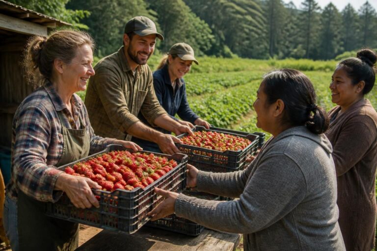 midcoast group provides freshly harvested strawberries to help support local food-insecure communities, promoting healthy access and community well-being.