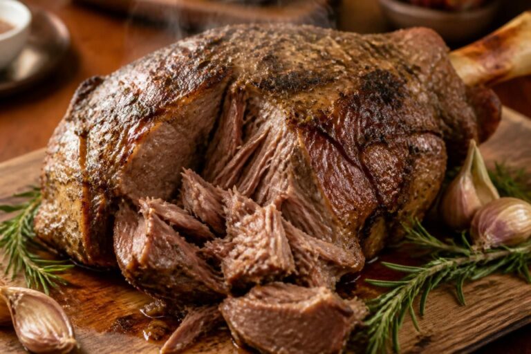 discover how to make a tender, fall-apart slow cooked lamb roast leg with this simple and delicious recipe. perfect for an effortless, flavorful meal.