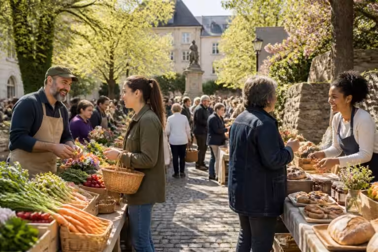 discover the vibrant farmers market, where community connections flourish and local flavors come alive through fresh, seasonal produce and artisanal goods.