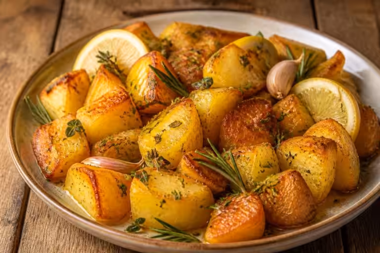 discover the deliciously herby and zesty flavor of greek lemon potatoes – the perfect roasted side dish to elevate any meal.
