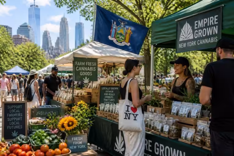 small new york businesses are now permitted to sell cannabis at farmers markets, opening new opportunities and expanding access in the growing cannabis market.