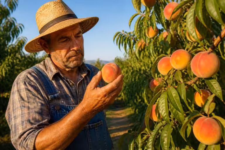 discover expert tips in a farmer's guide to picking the perfect peaches for pie, ensuring your homemade pie is bursting with fresh, juicy flavor every time.