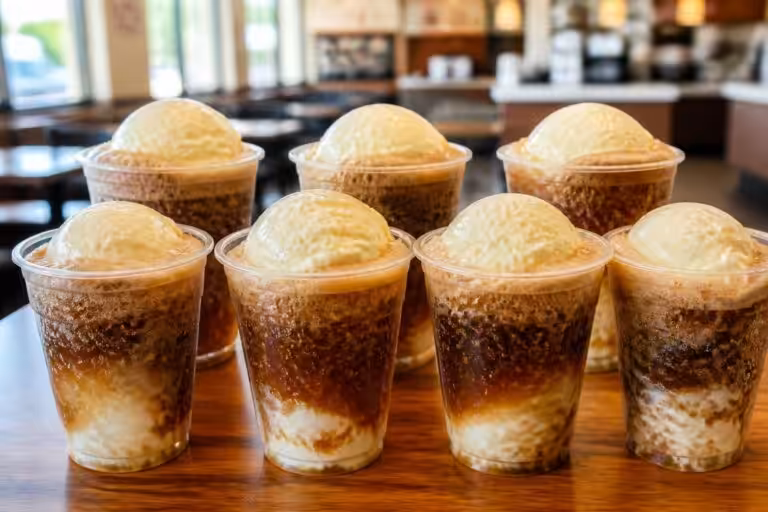 we sampled six fast food root beer floats to find out which one is the best. discover the ultimate winner in our taste test and satisfy your cravings!